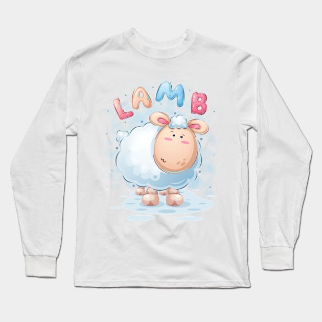 Cute lamb Long Sleeve T-Shirt by NoonDesign